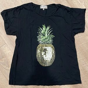 Wildfox Pineapple Tshirt XS Black